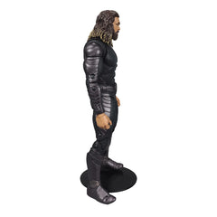 McFarlane Toys Aquaman stealth suit side profile emphasizes silhouette.