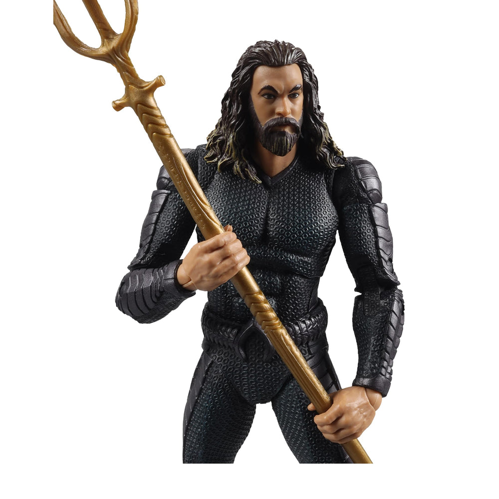 McFarlane Toys Aquaman stealth suit with trident, great for dynamic posing.