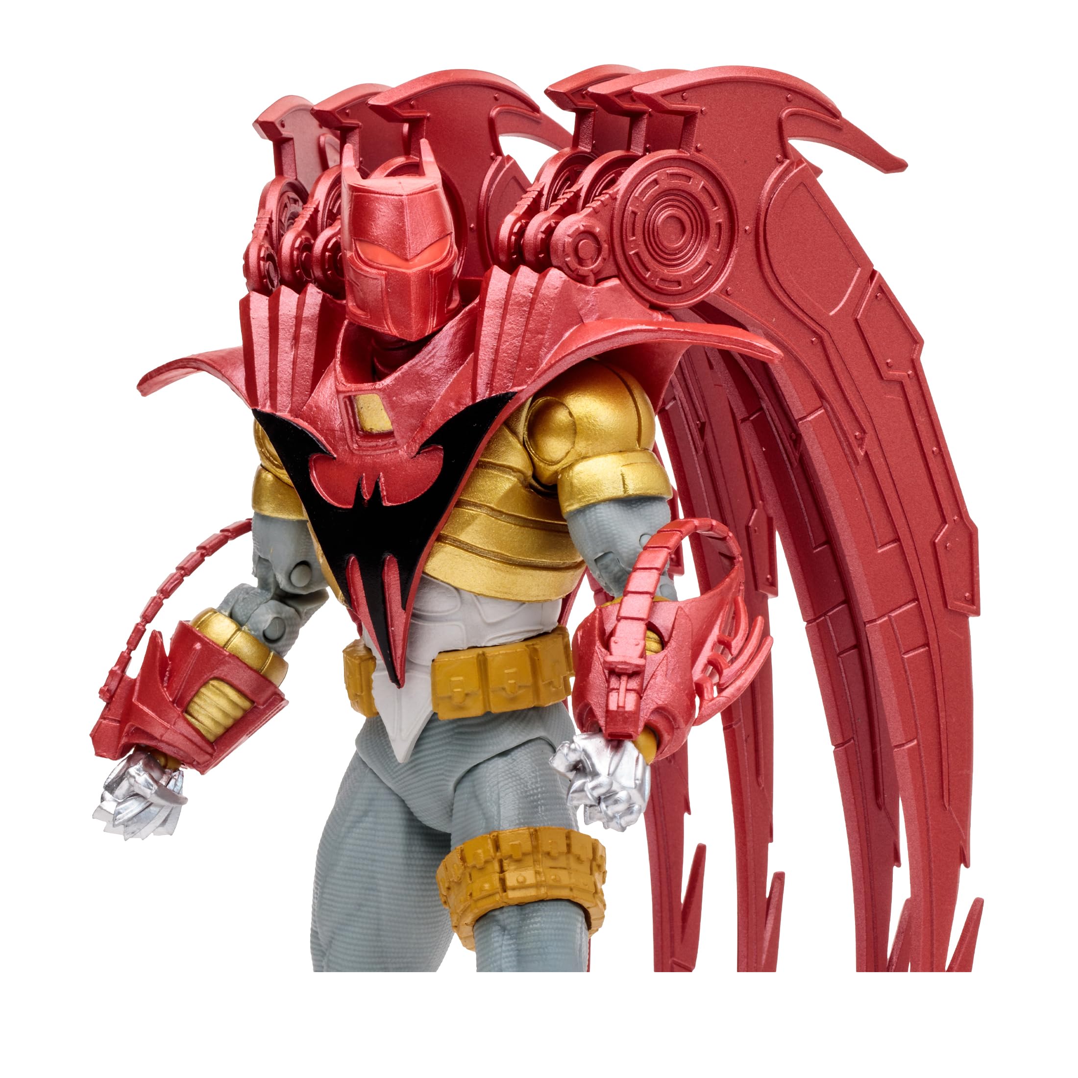Collectible art card front featuring Azrael from McFarlane Toys DC Multiverse