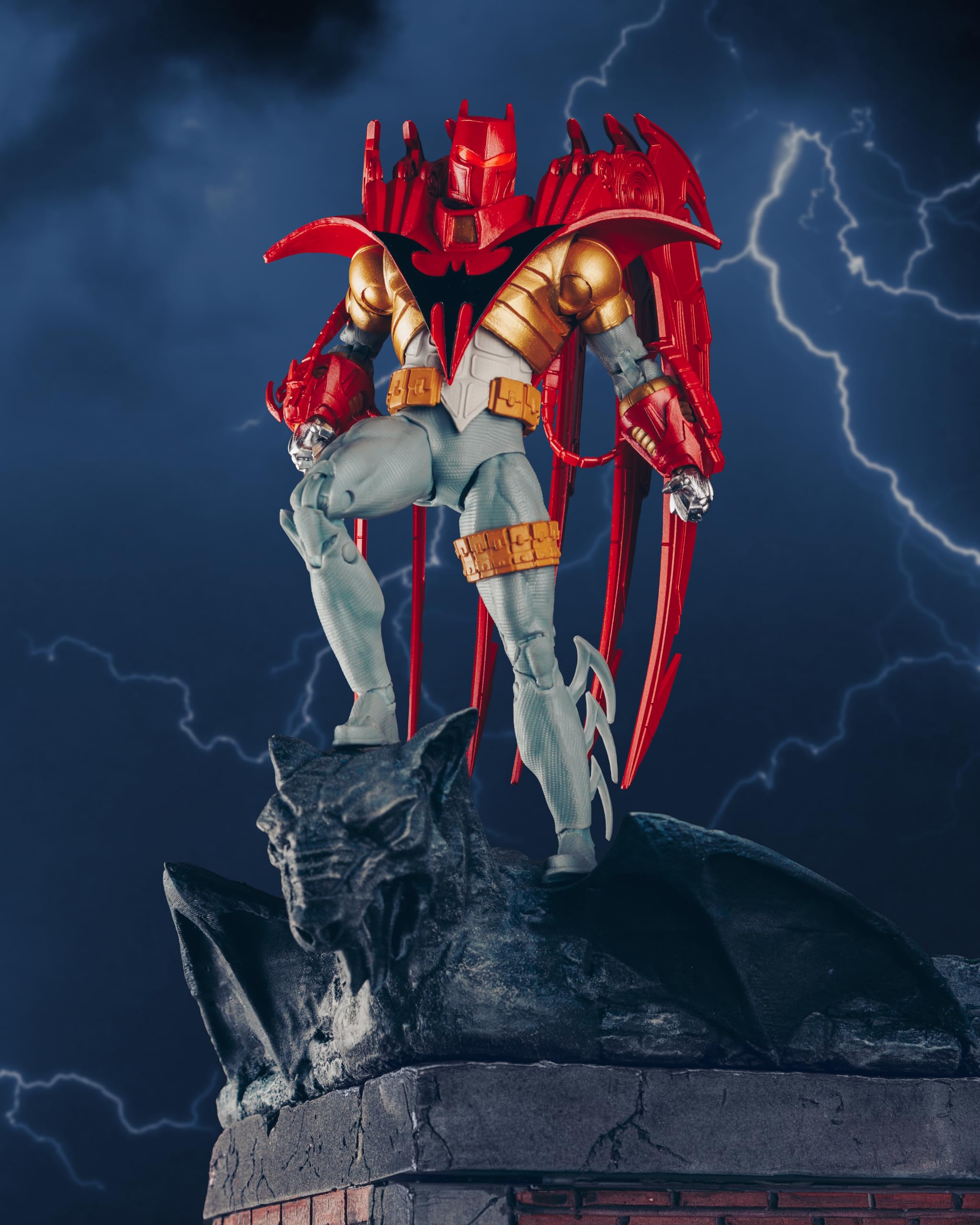 McFarlane Toys Azrael Batman Armor figure back view showing armor details