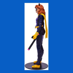McFarlane Toys Batgirl Gotham Knights 7-inch costume detail highlights fabric textures.