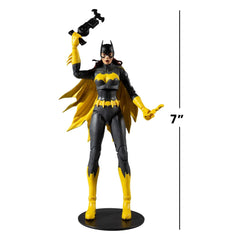 Side view of Batgirl figure highlighting cape silhouette and design