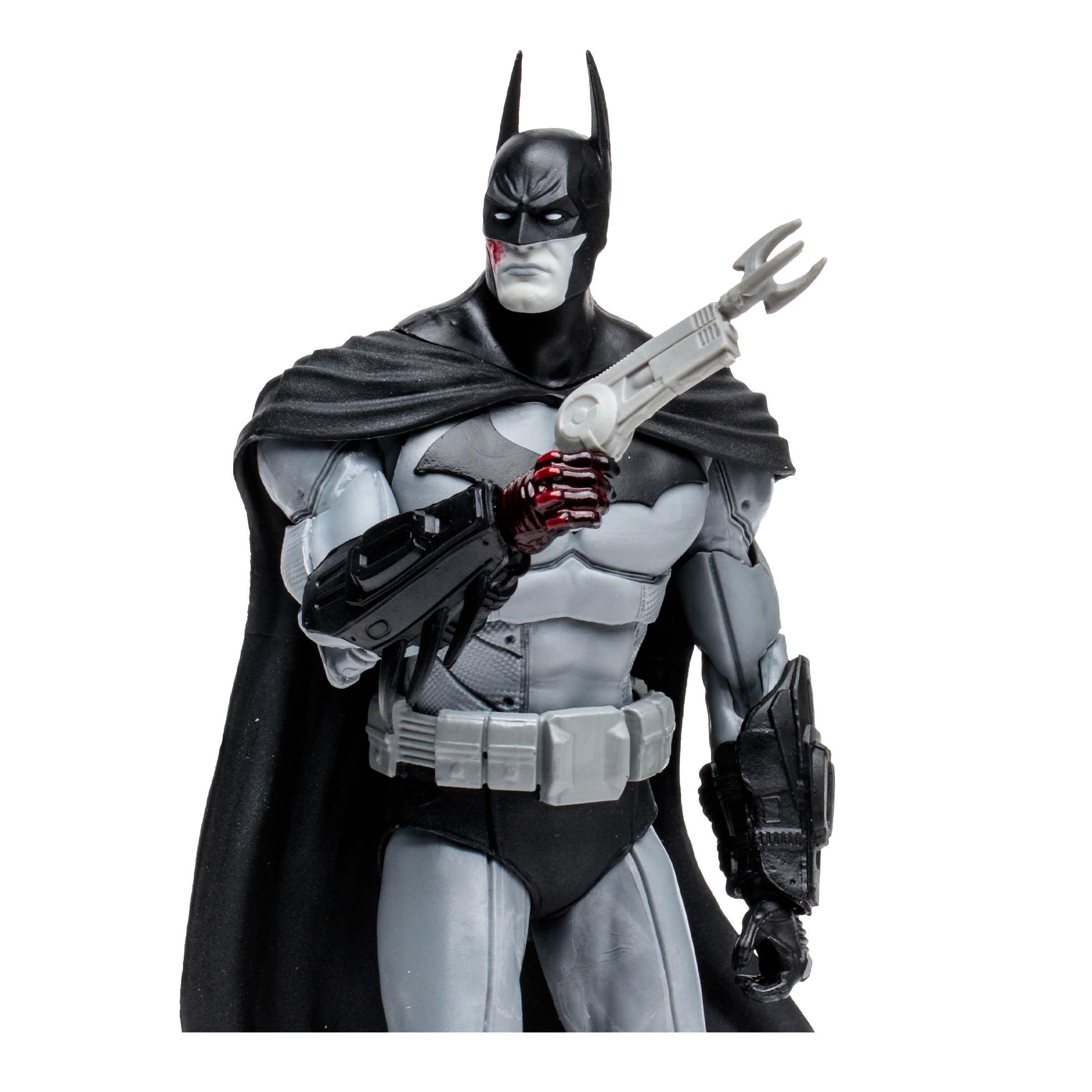 McFarlane Batman Arkham City base and art card for stable display