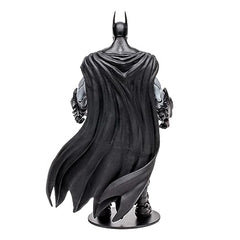 McFarlane Batman Arkham City side profile showcasing monochrome finish