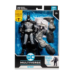 McFarlane Batman Arkham City monochrome texture detail on cape