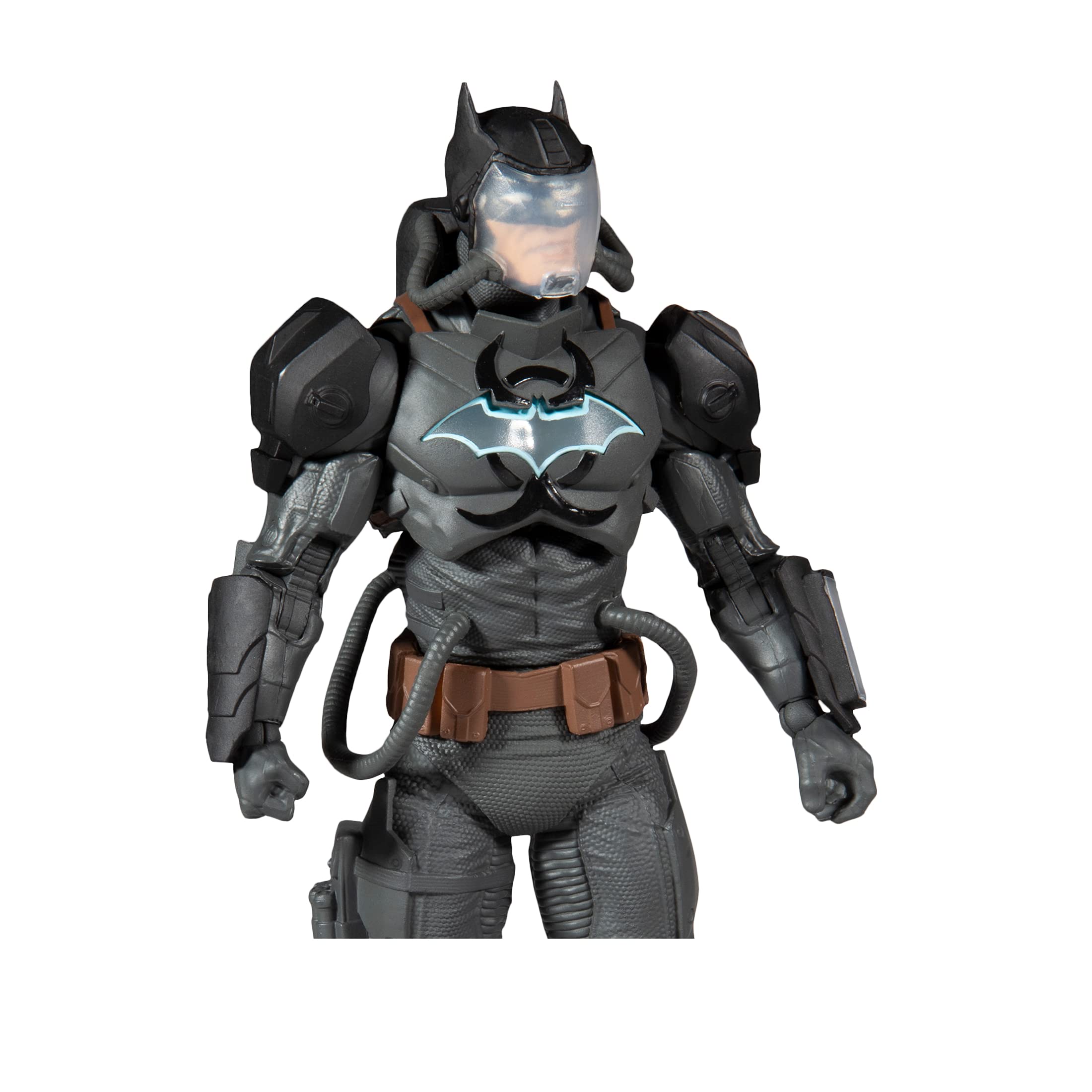 Back of Batman Hazmat art card with biography on McFarlane Toys card