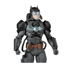 Back of Batman Hazmat art card with biography on McFarlane Toys card