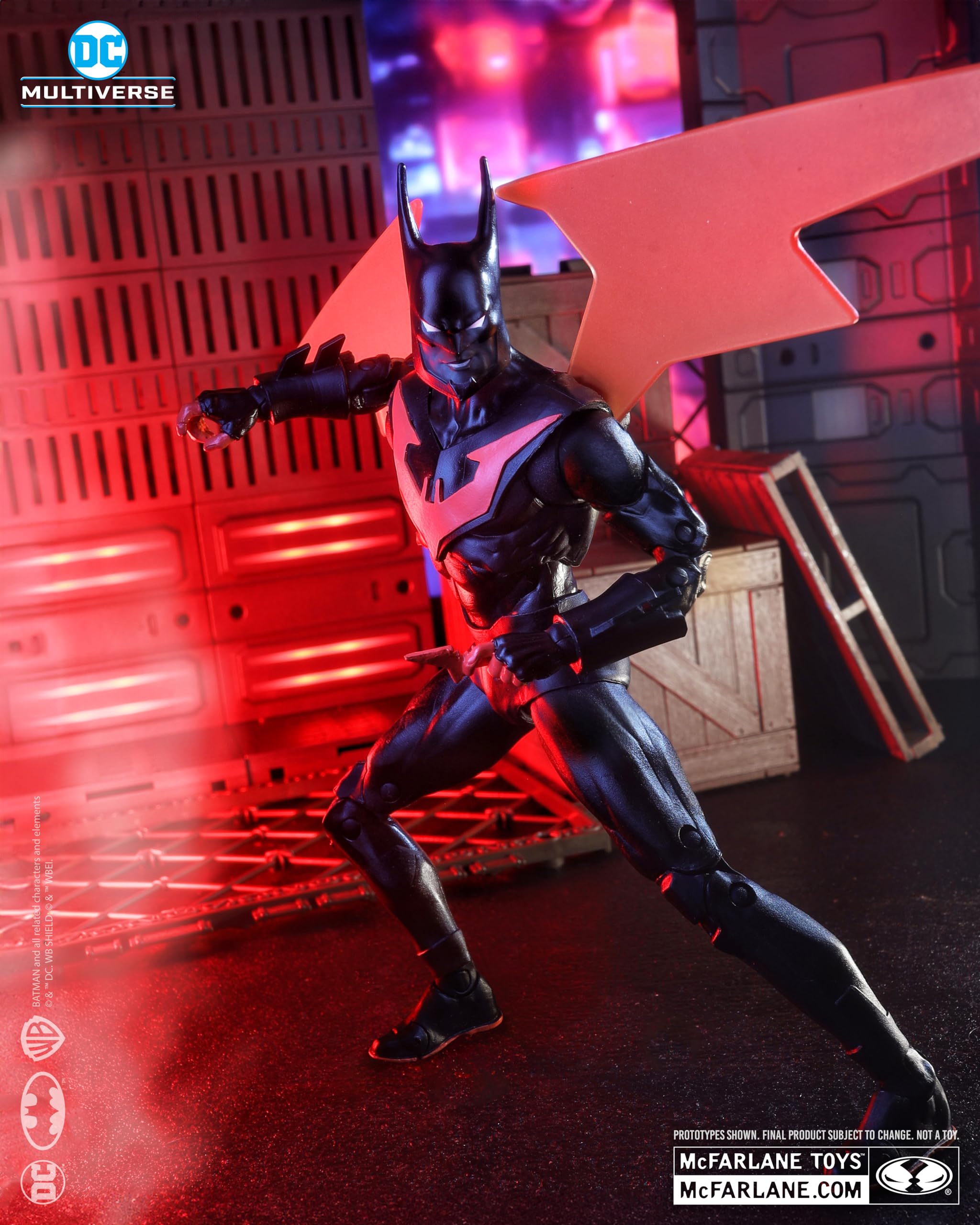 McFarlane Toys Batman Beyond Neo Gothic with ultra articulation for dynamic poses.