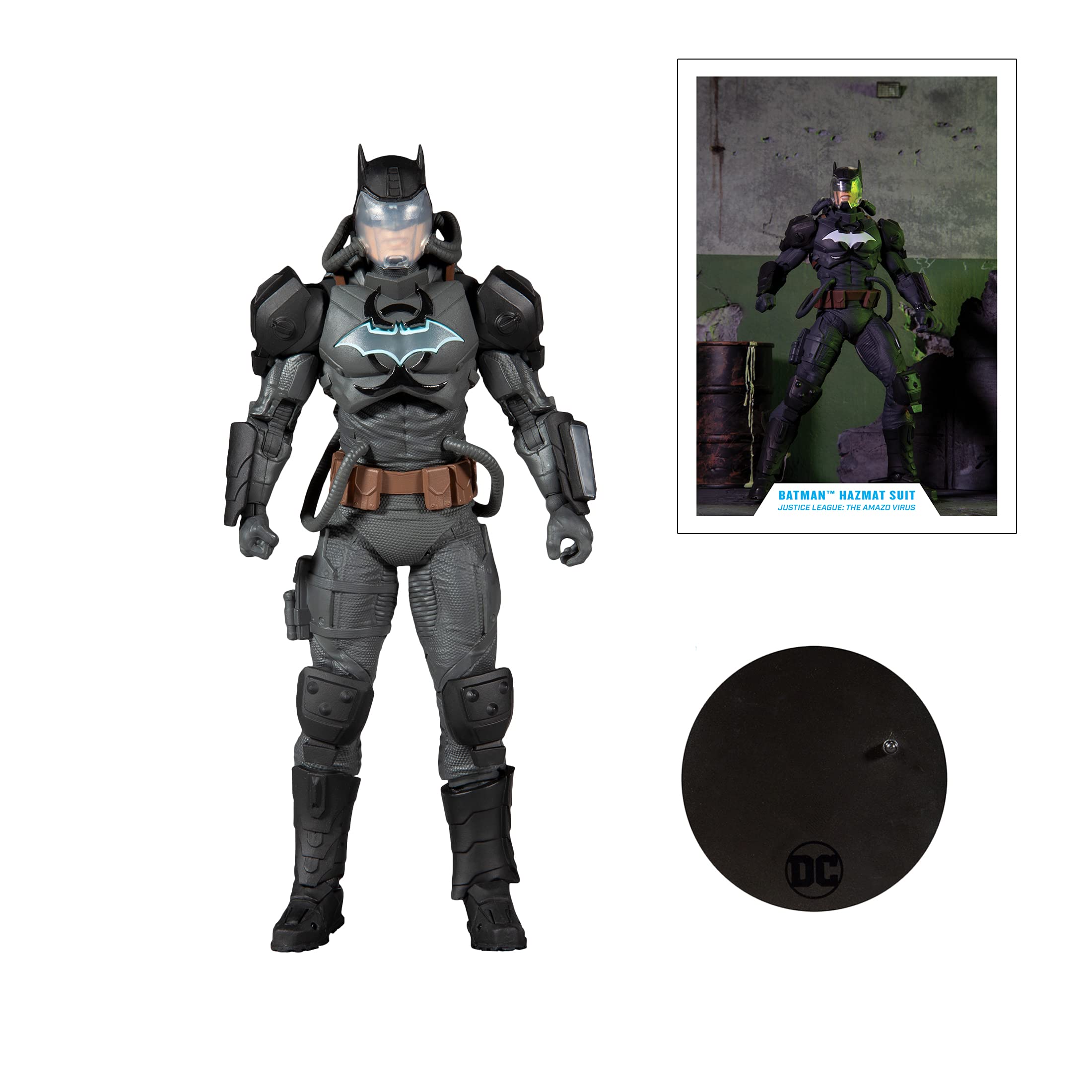 Display-ready McFarlane DC Multiverse Batman collection setup