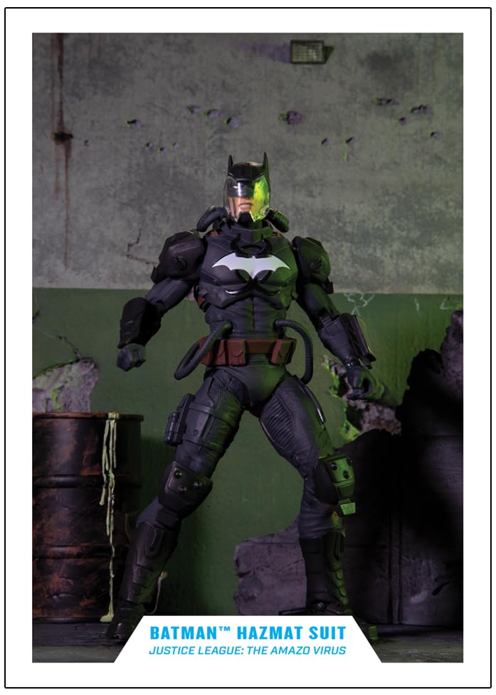 Batman Hazmat figure mounted with a base for display