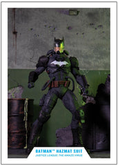 Batman Hazmat figure mounted with a base for display