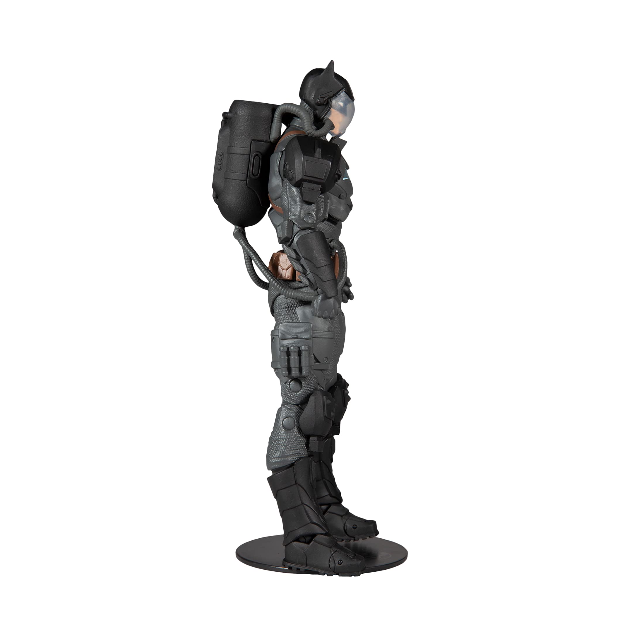 Close-up of Batman Hazmat suit texture on McFarlane figure