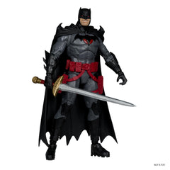 McFarlane Toys Batman vs Professor Zoom Flashpoint back view reveals cape texture for shelf display