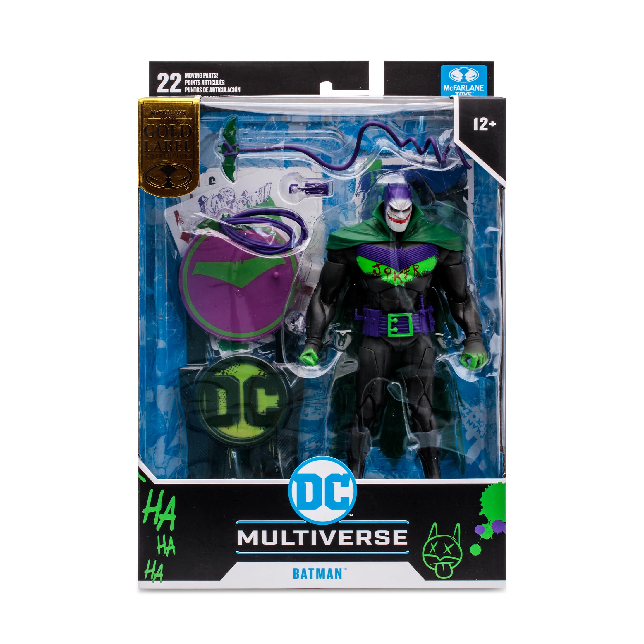 McFarlane Toys Batman White Knight art card back with biography context.