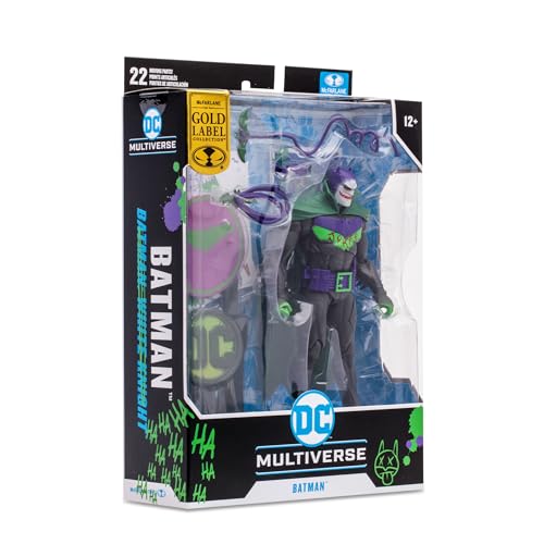 McFarlane Toys Batman White Knight card holder keeps display information safe.
