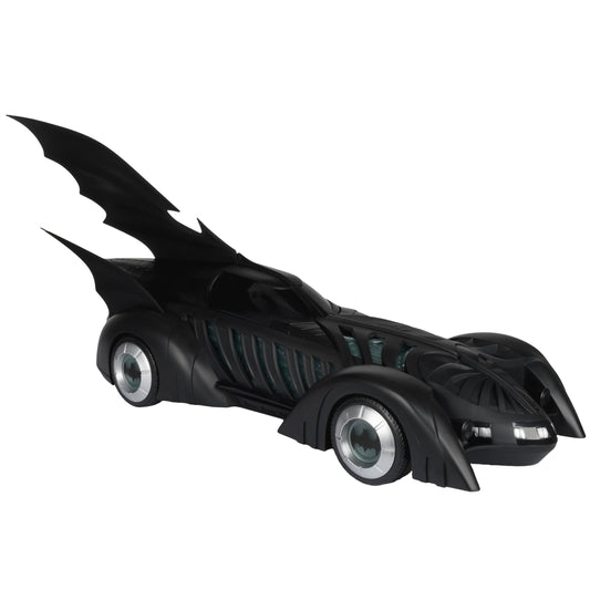 McFarlane Toys DC Multiverse Batmobile Batman Forever glow detail on display piece