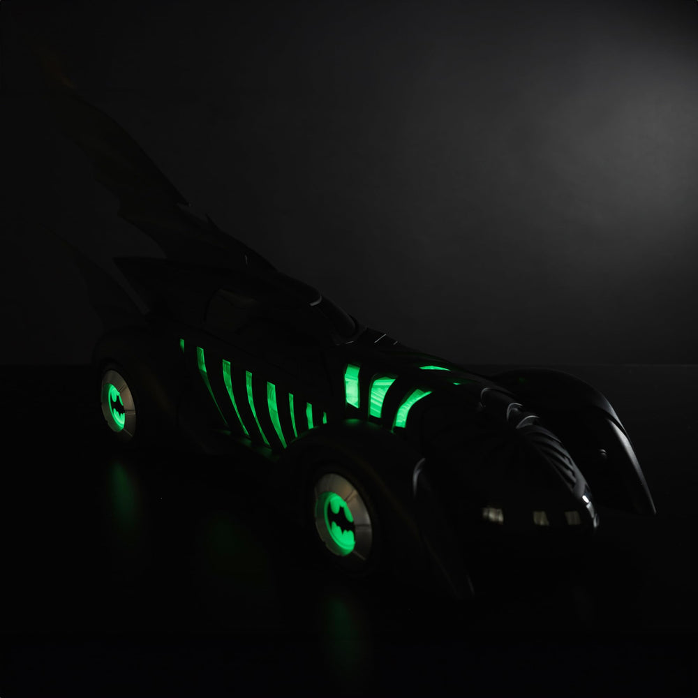 McFarlane Toys Batmobile canopy opens for cockpit access in DC Multiverse