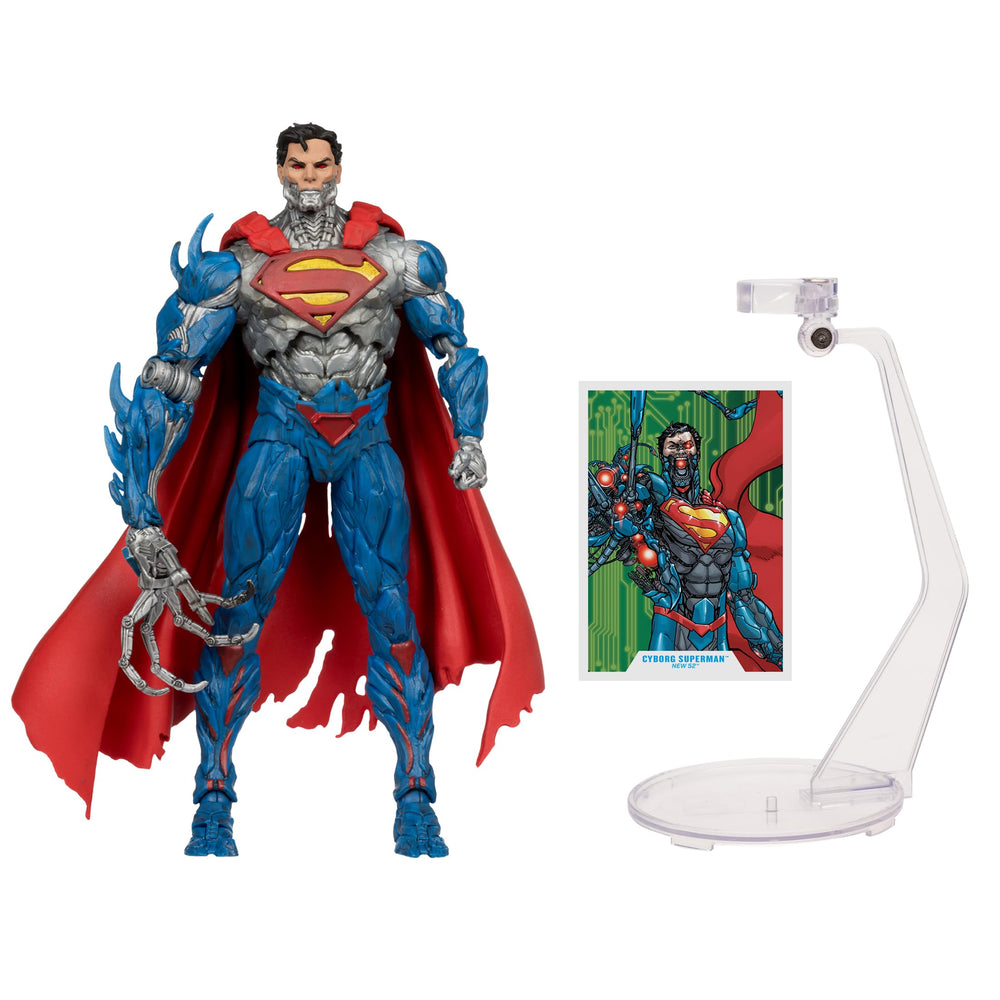 McFarlane DC Multiverse Cyborg Superman art card front features character art