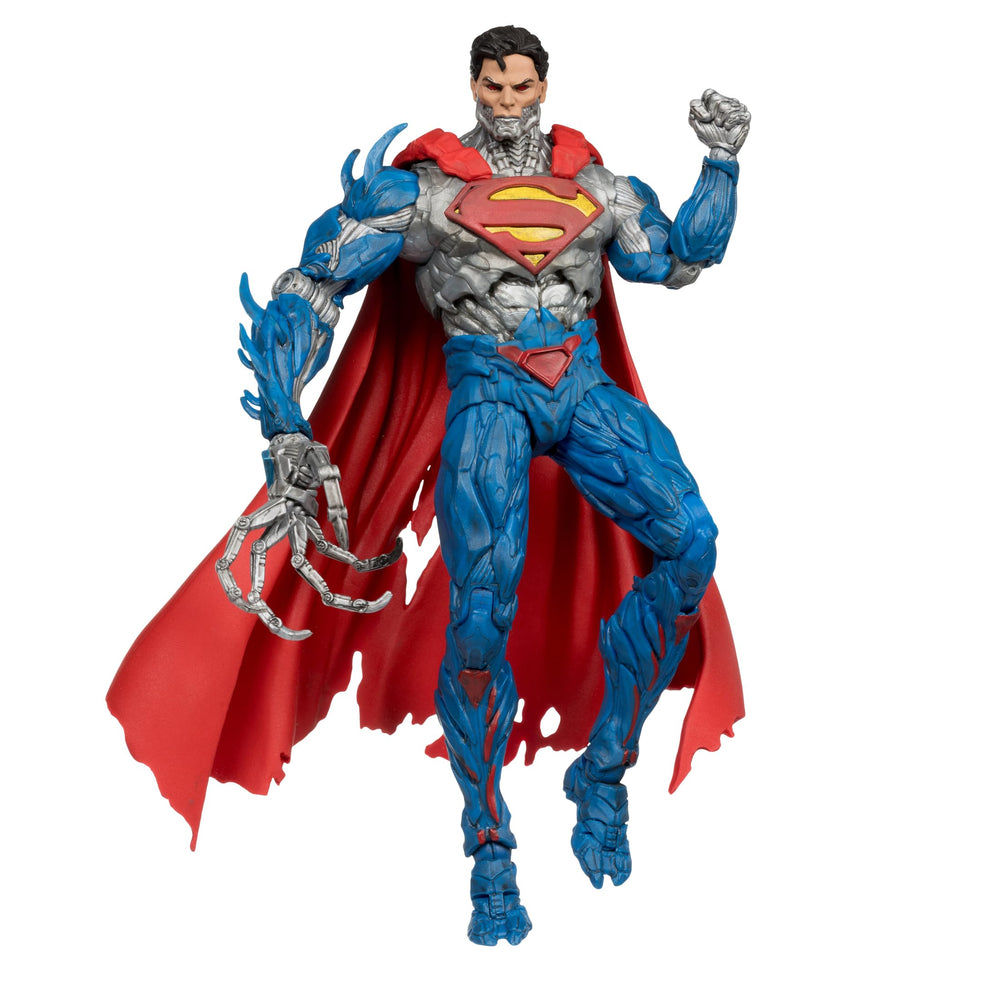 McFarlane DC Multiverse Cyborg Superman front view for display and poseability
