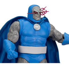 McFarlane Toys Darkseid soft goods cape enhances dramatic silhouettes.