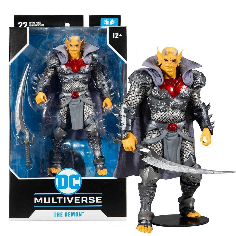 McFarlane Toys DC Multiverse Demon figure in dynamic pose highlighting premium articulation for display or play.