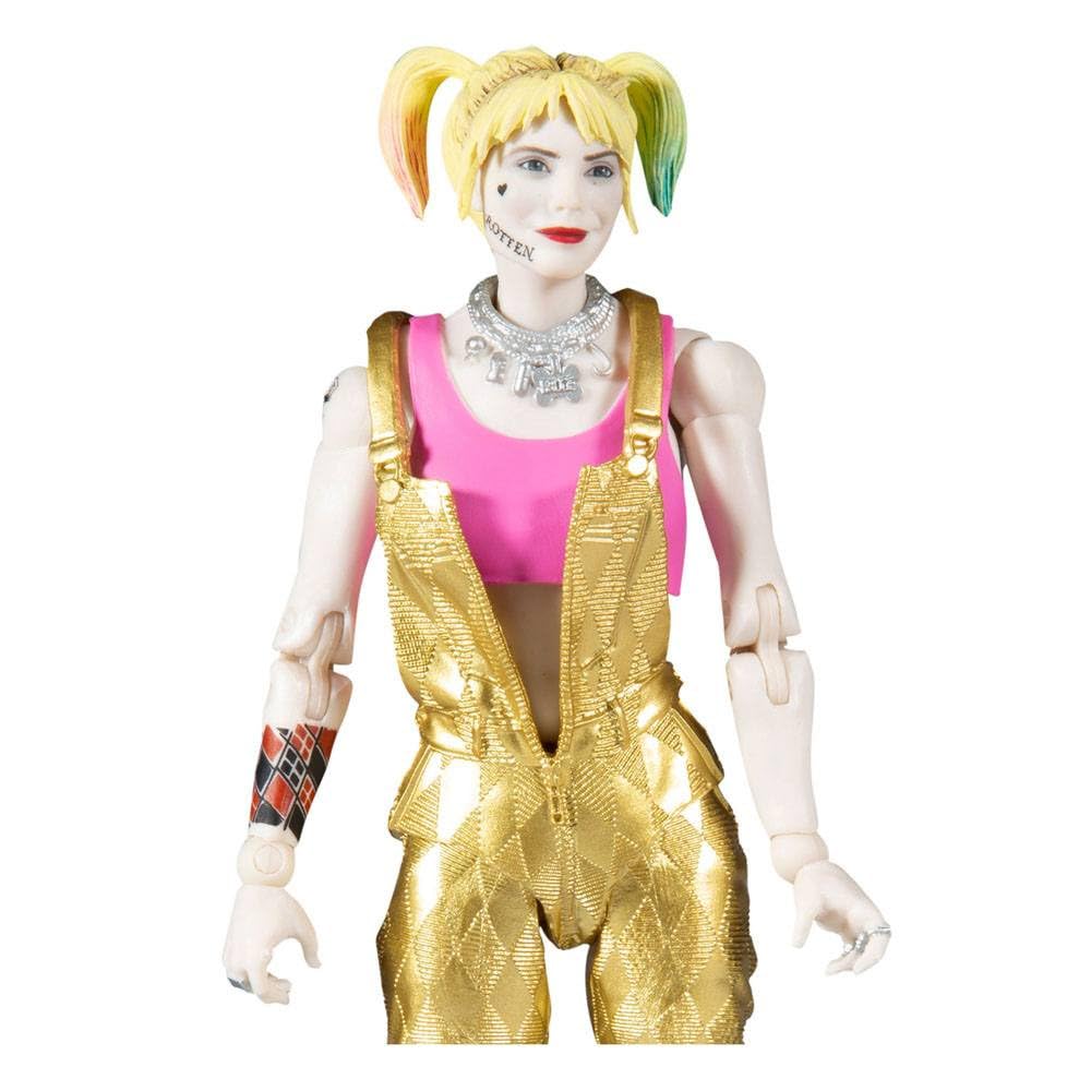 McFarlane Toys Harley Quinn Birds of Prey figure with mallet and base for dramatic posing.