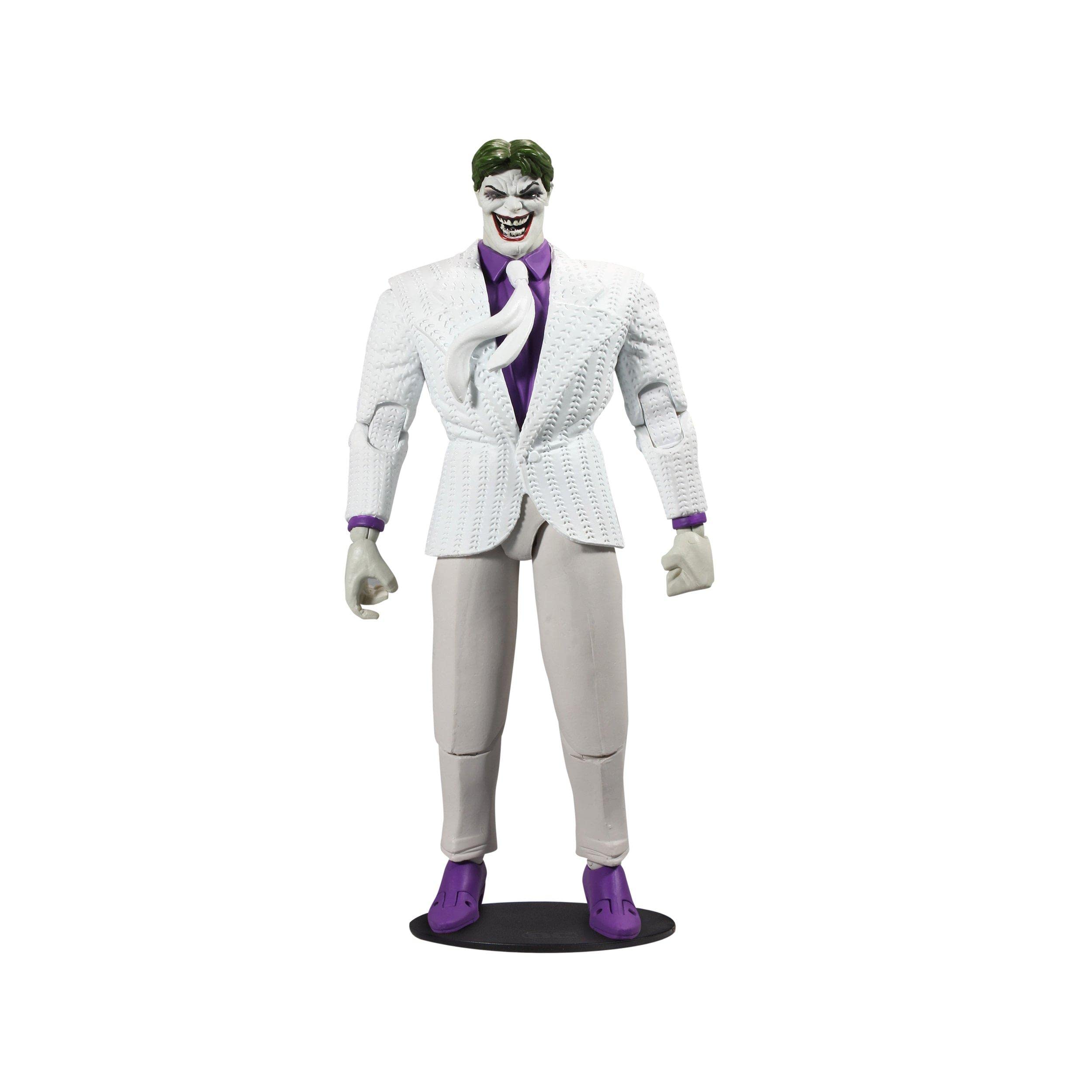 McFarlane Toys DC Multiverse Joker Dark Knight Returns front view showing detailed 7-inch figure