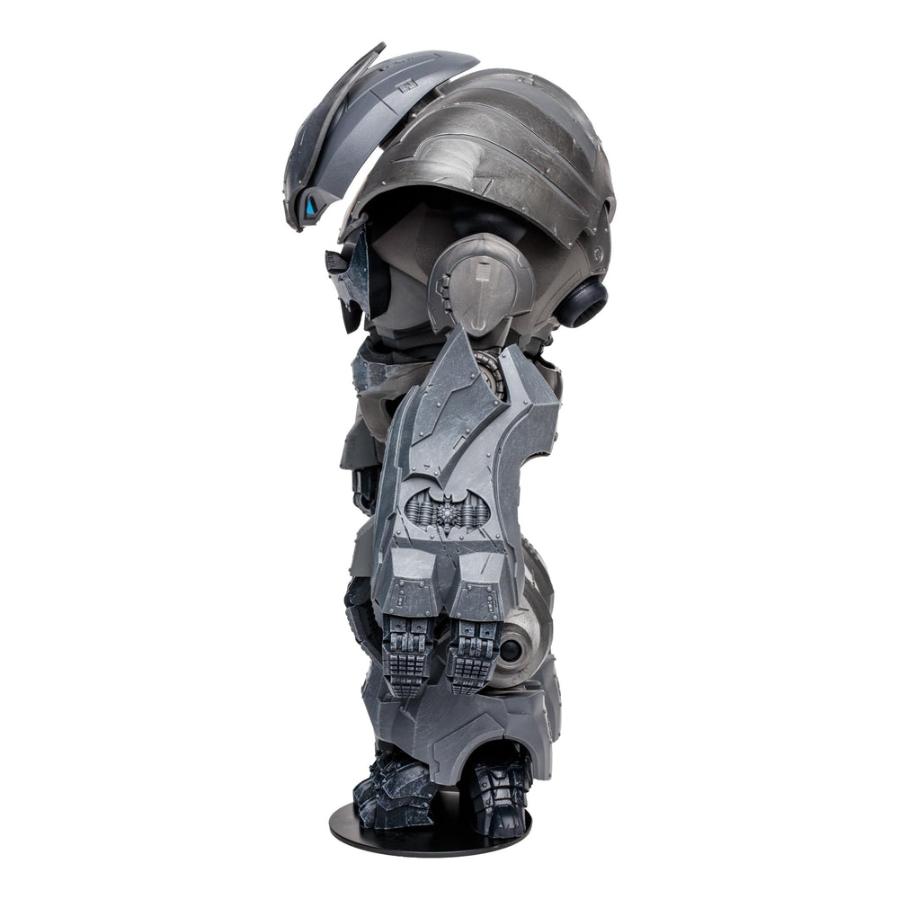 McFarlane Toys Justice Buster armor-detail showcases intricate sculpting and texture.