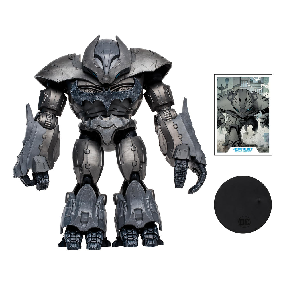 McFarlane Toys Justice Buster base-detail reveals structural accents for realistic scenes.