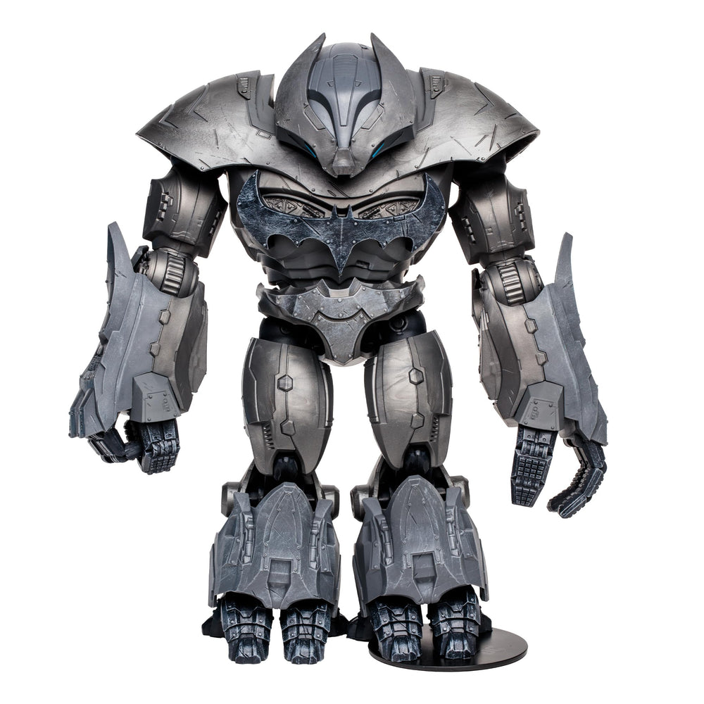 McFarlane Toys Justice Buster Batman Endgame base provides stable display support for dynamic poses.