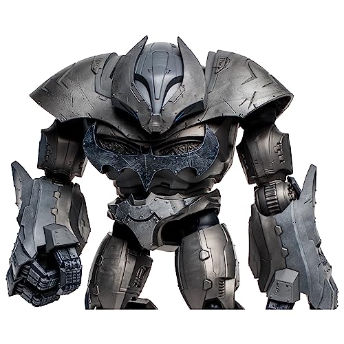 McFarlane Toys Justice Buster Batman Endgame pose shows dramatic action-ready stance for photos.
