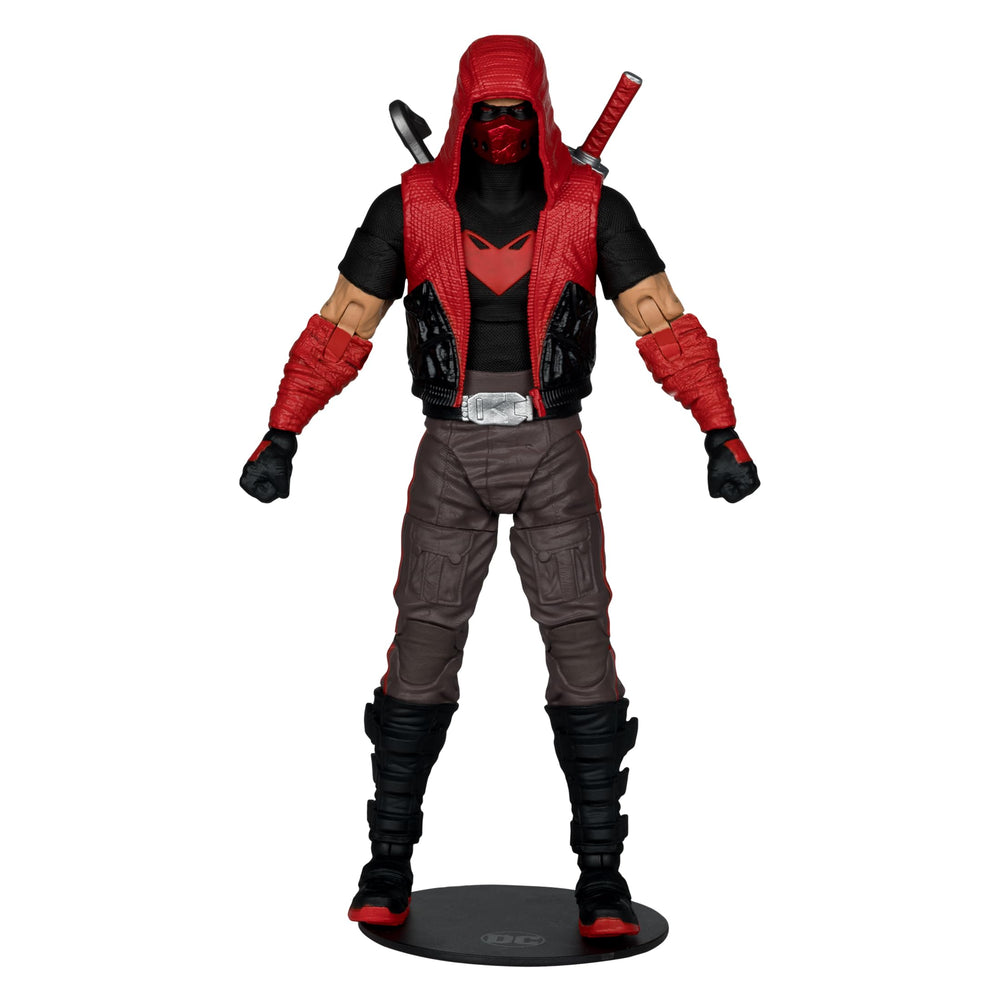 McFarlane Toys DC Multiverse Red Hood crowbar adds action-ready vibe.