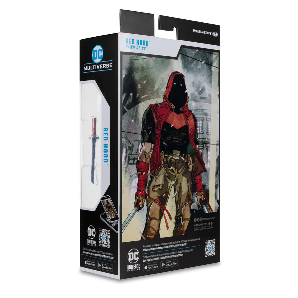 McFarlane Toys DC Multiverse Red Hood dynamic pose ideal for shelf decor.