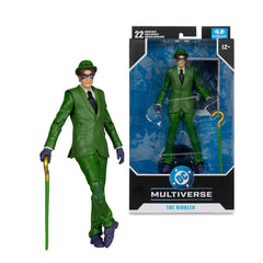 McFarlane Toys Riddler art card back biography details.