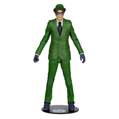 McFarlane Toys Riddler 7in figure close texture and costume details.