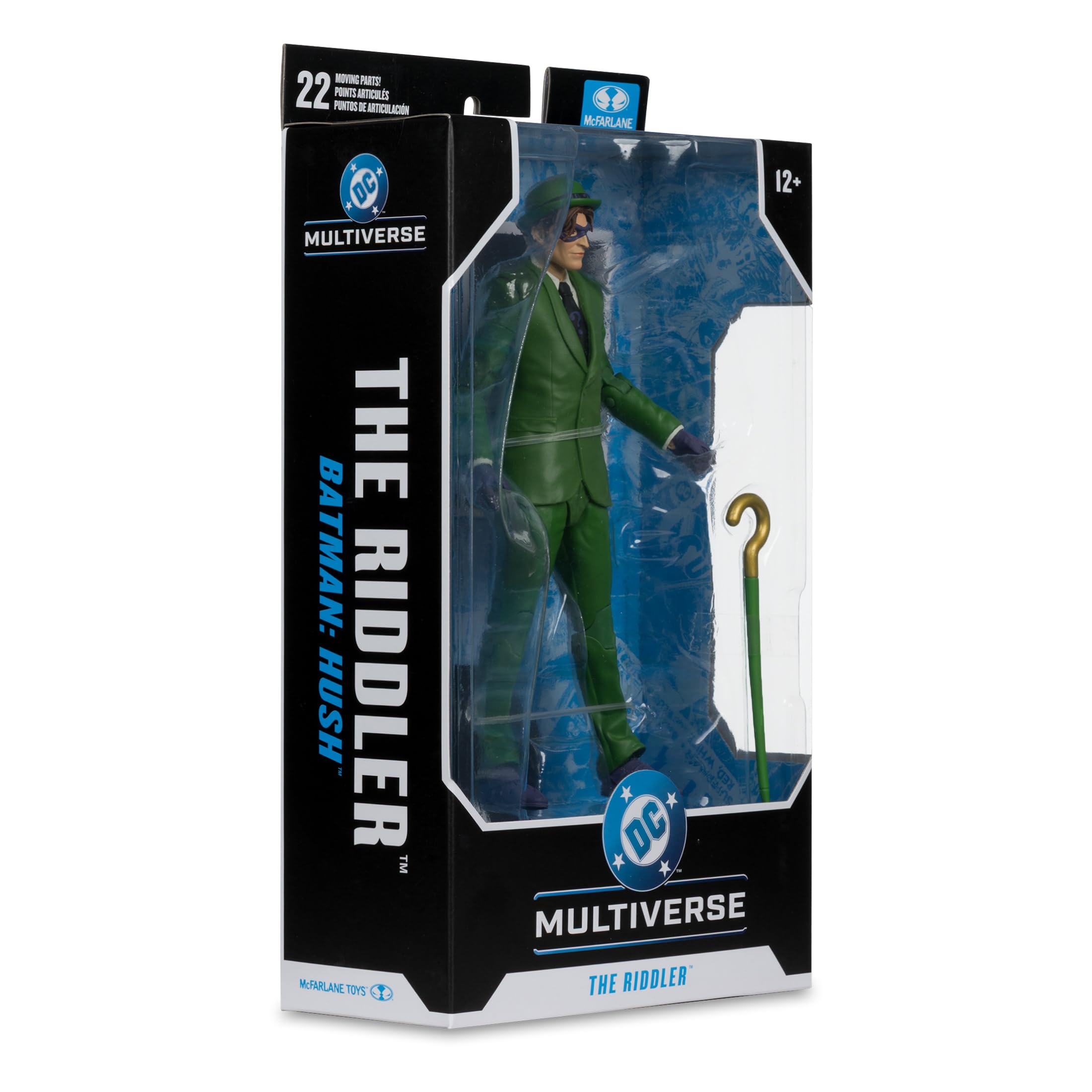 McFarlane Toys Riddler DC Multiverse packaging for gifting and display.