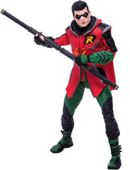 McFarlane Toys DC Multiverse Robin figure in Gotham Knights style, ideal for display collections.