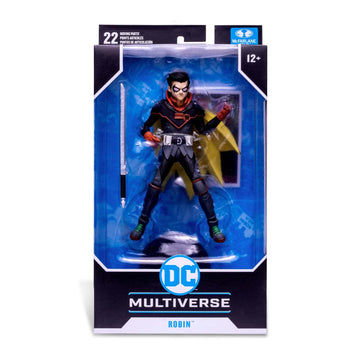 McFarlane Toys Robin Infinite Frontier base offers stable display.