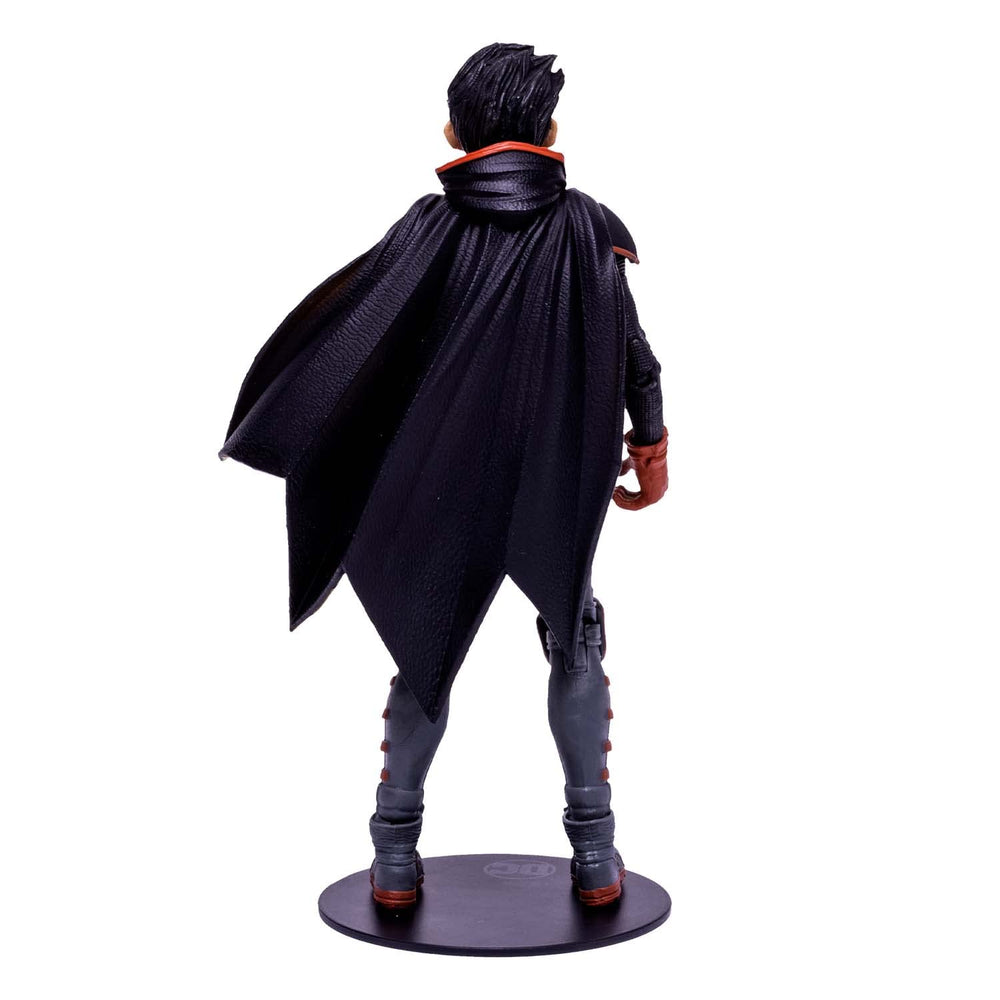 McFarlane Toys Robin Infinite Frontier costume close-up highlighting DC Future State design.