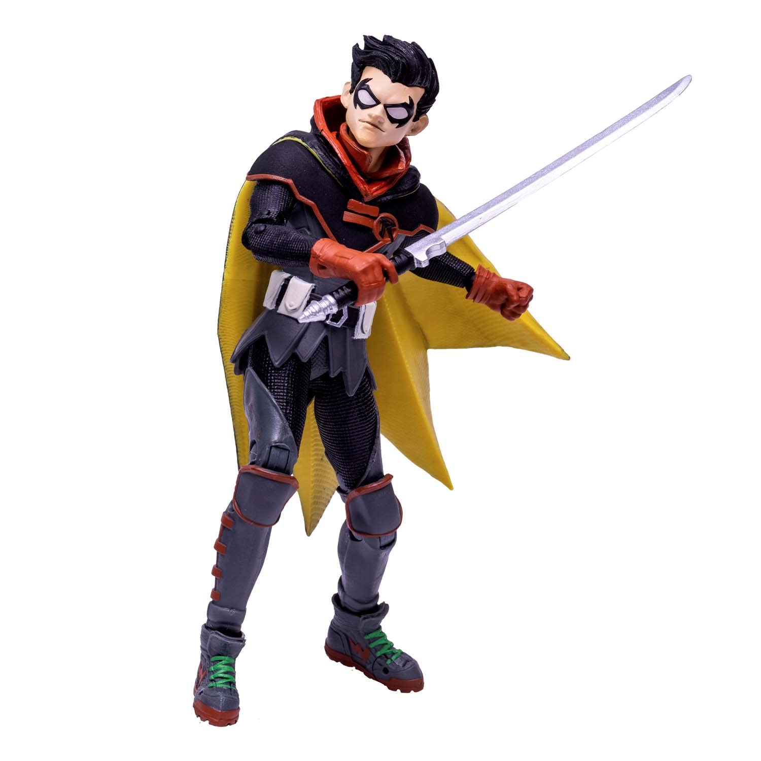 McFarlane Toys Robin Infinite Frontier sword accessory showcased for action-ready poses.