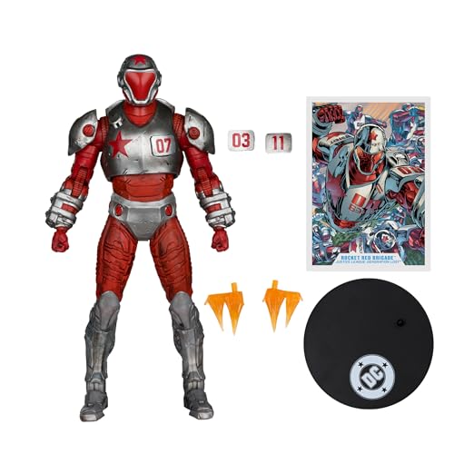 McFarlane Toys DC Multiverse Rocket Red Brigade back view highlighting details