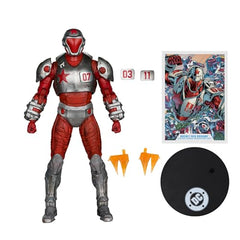 McFarlane Toys DC Multiverse Rocket Red Brigade back view highlighting details