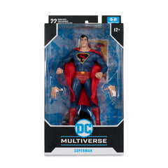 McFarlane Toys Superman 1940s art card back with character lore.