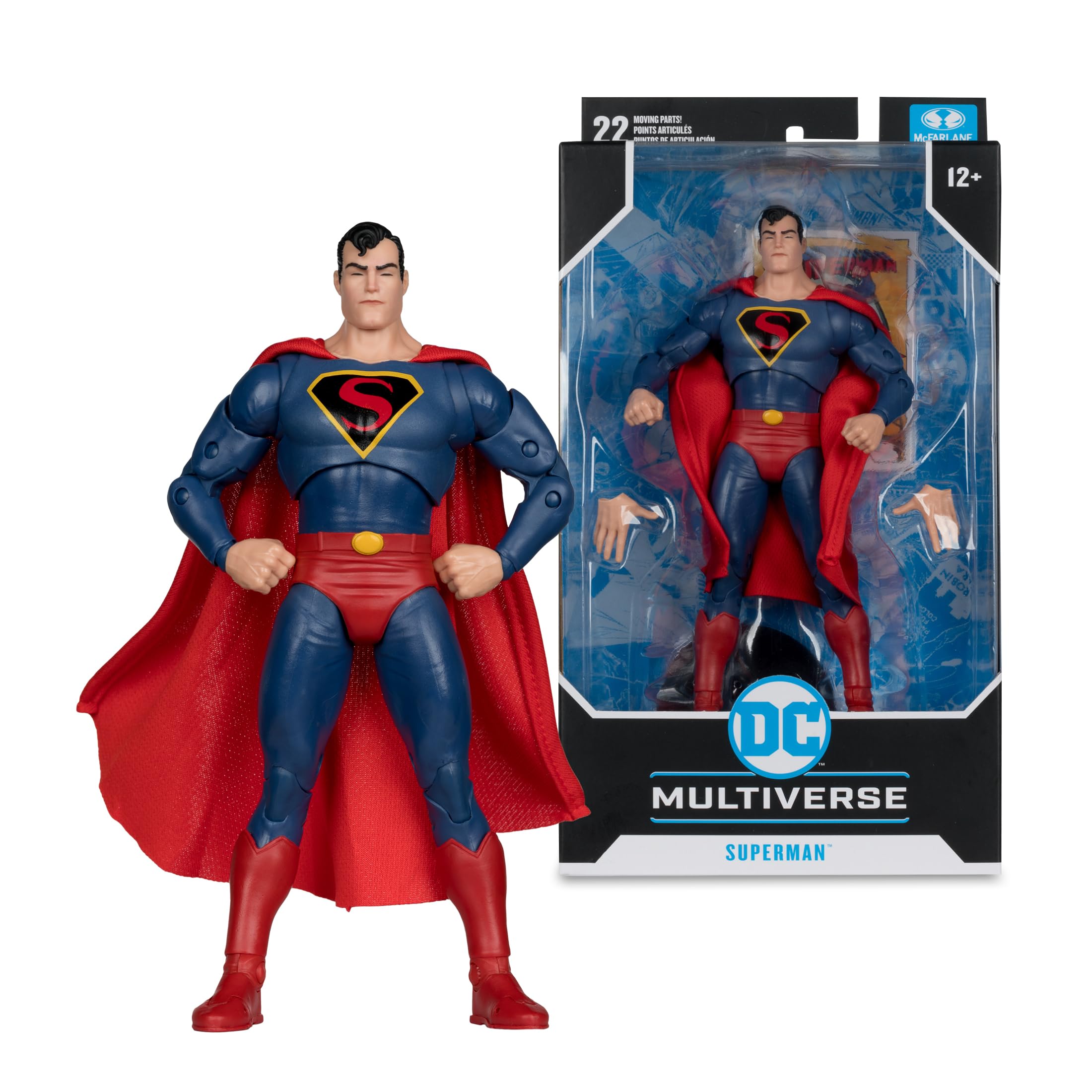 McFarlane Toys Superman 1940s collection pose for display cohesion.