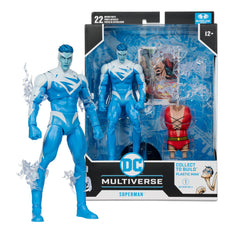 McFarlane Toys Superman JLA 7in platinum red style demonstrates variant deco