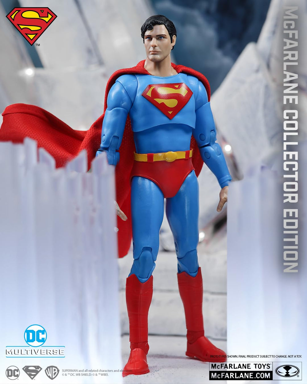 McFarlane Toys Superman 1978 alternate head portrait close-up