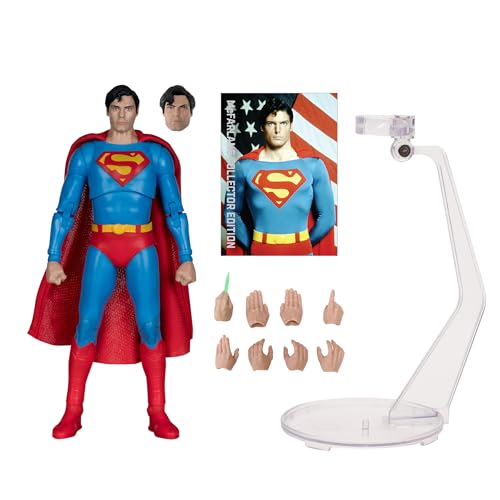 McFarlane Toys Superman 1978 figure back view for display