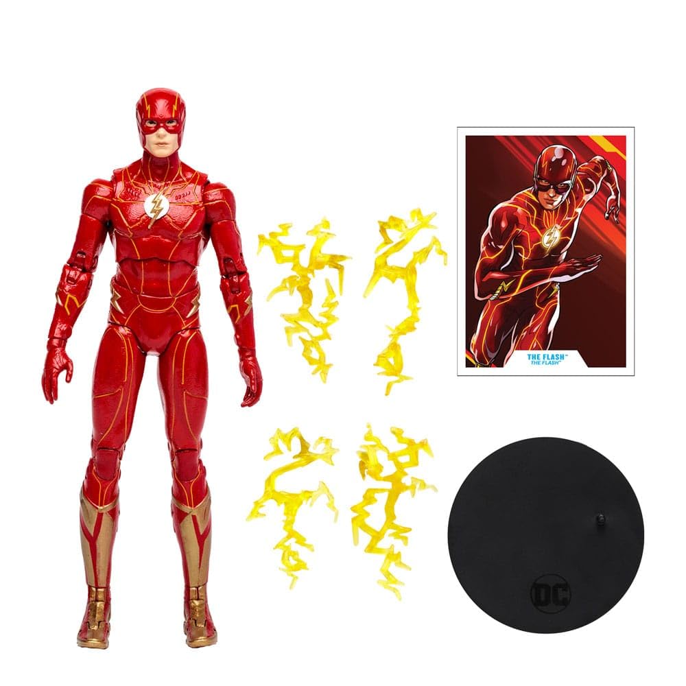Base display included with McFarlane The Flash 7-inch figure for stable setup
