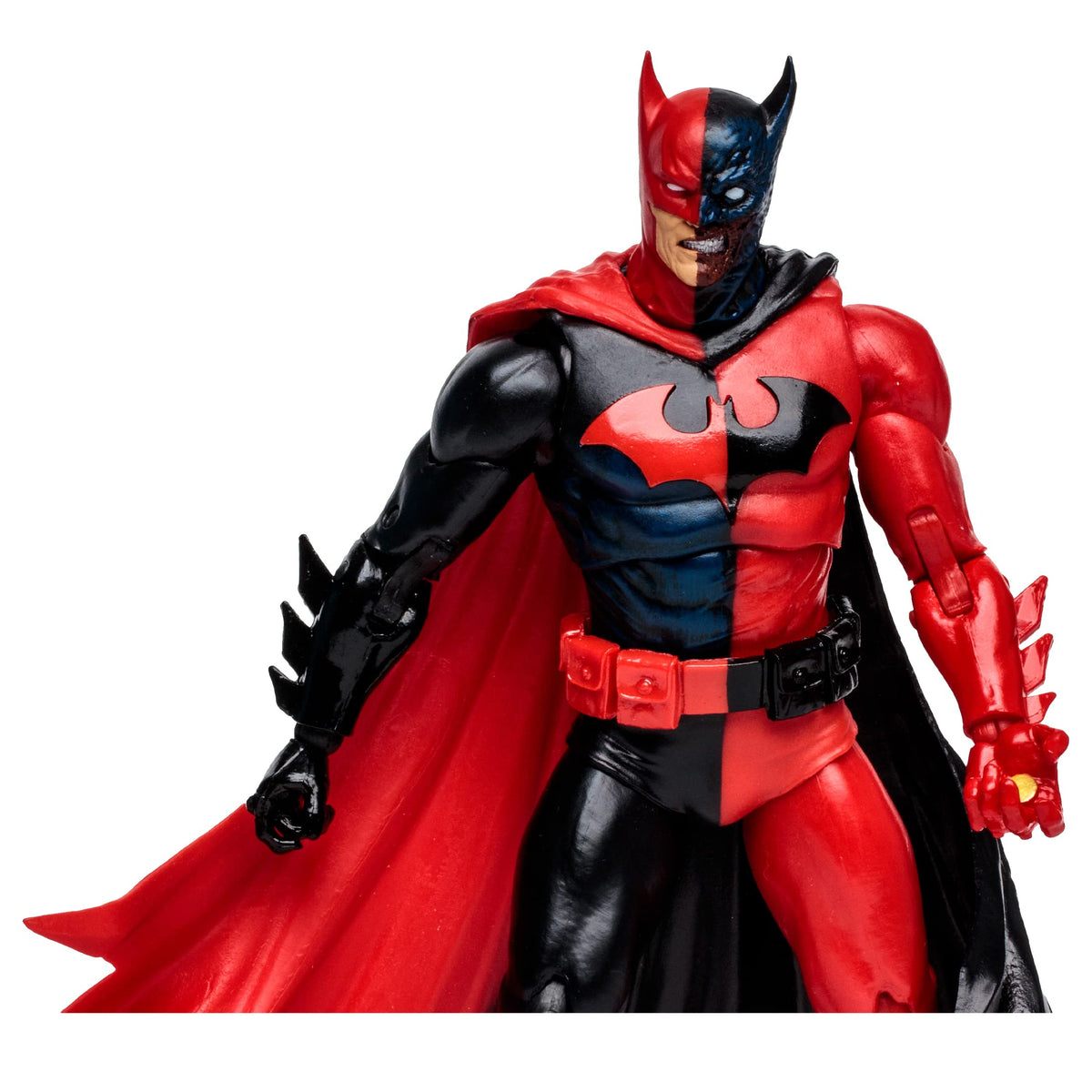 McFarlane Toys DC Multiverse Two-Face as Batman front view for display and storytelling