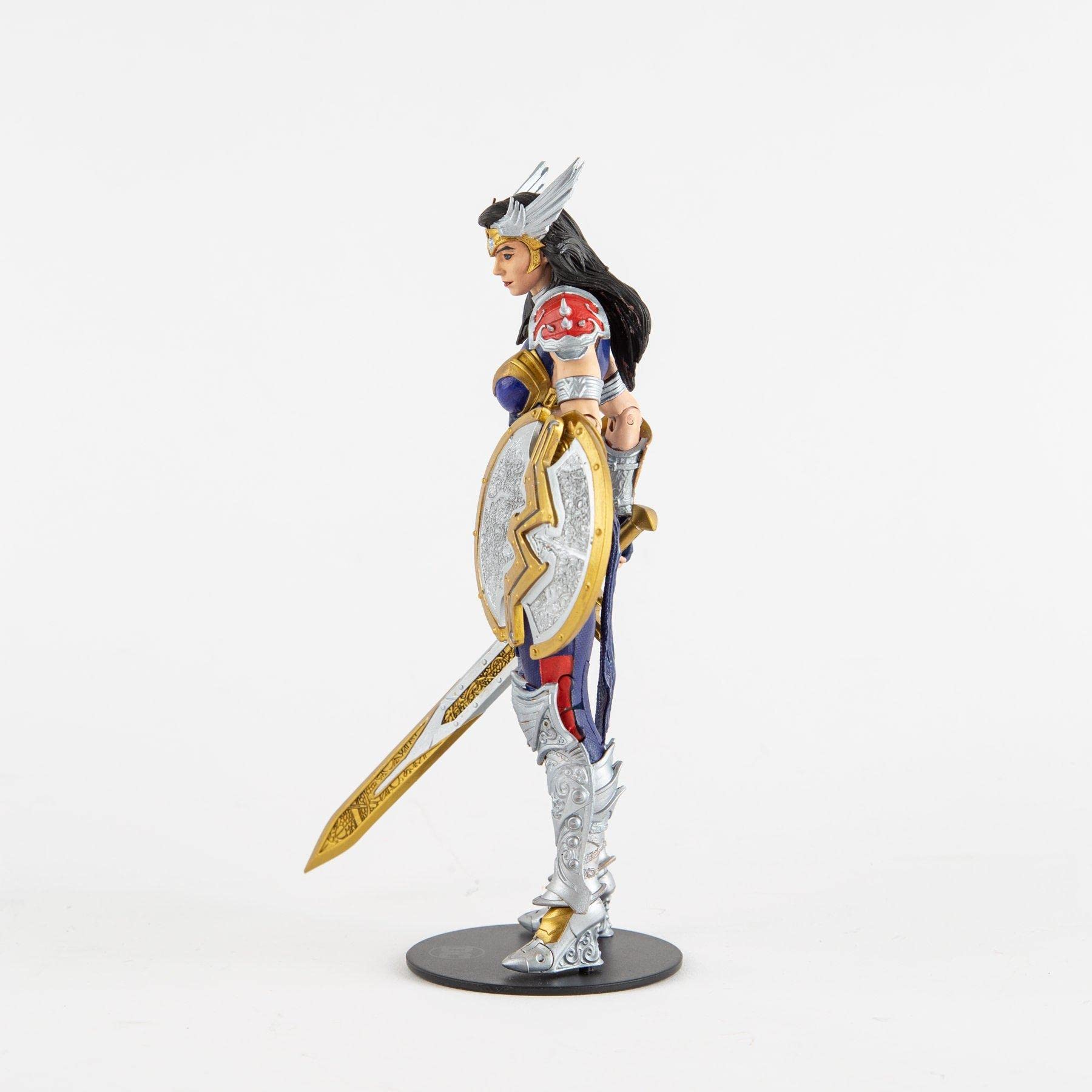McFarlane Toys DC Multiverse Wonder Woman sword, shield, and base for complete posing.